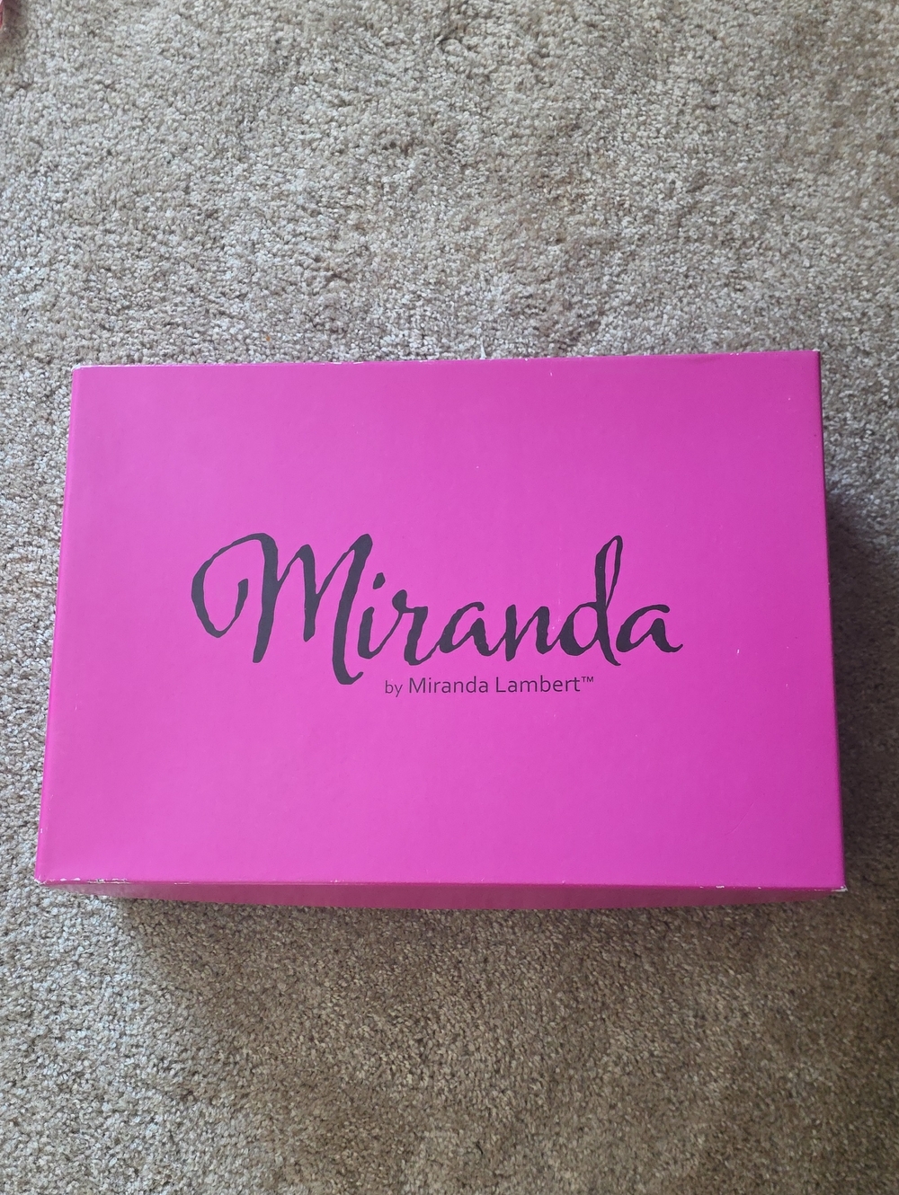 Miranda Women’s Brown Heeled Boots in Hot Pink Box